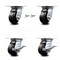 Service Caster 4 Inch Rubber on Steel Swivel Caster Swivel Locks 2 Brakes, 2PK SCC-35S420-RSB-BSL-2-SLB-2 - alternate 1